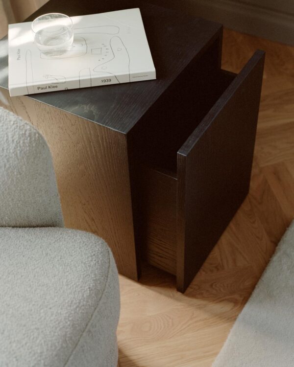 NEW WORKS - Mass Sidebord M. Skuffe, Black Stained Oak - Billede 5