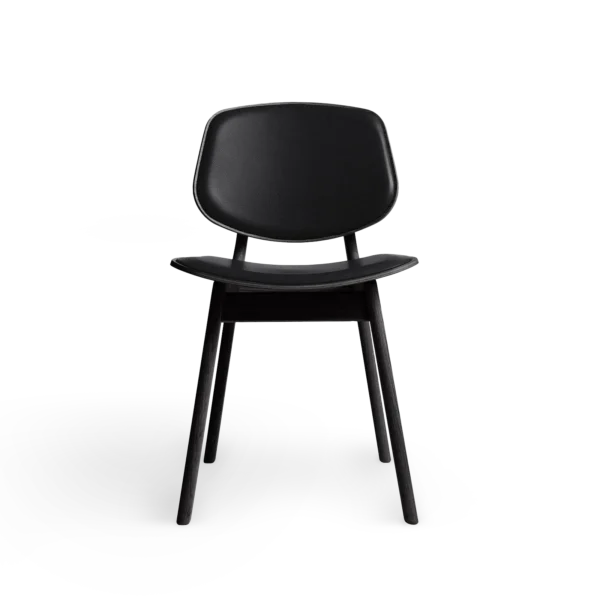 RO COLLECTION - Pandora Spisebordsstol, Black Oak/Exclusive Leather Black