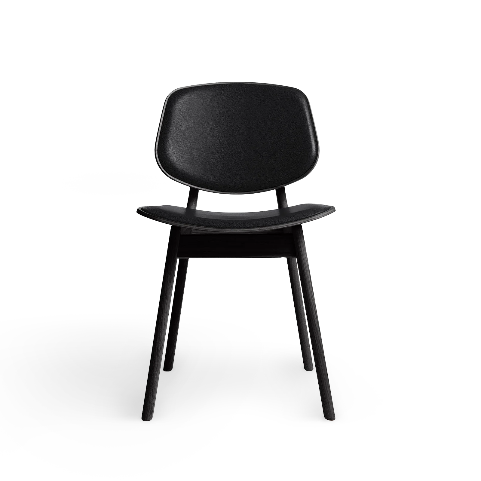 RO COLLECTION - Pandora Spisebordsstol, Black Oak/Exclusive Leather Black