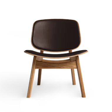 RO COLLECTION - Pandora Loungestol, Oak/Exclusive Leather Choco