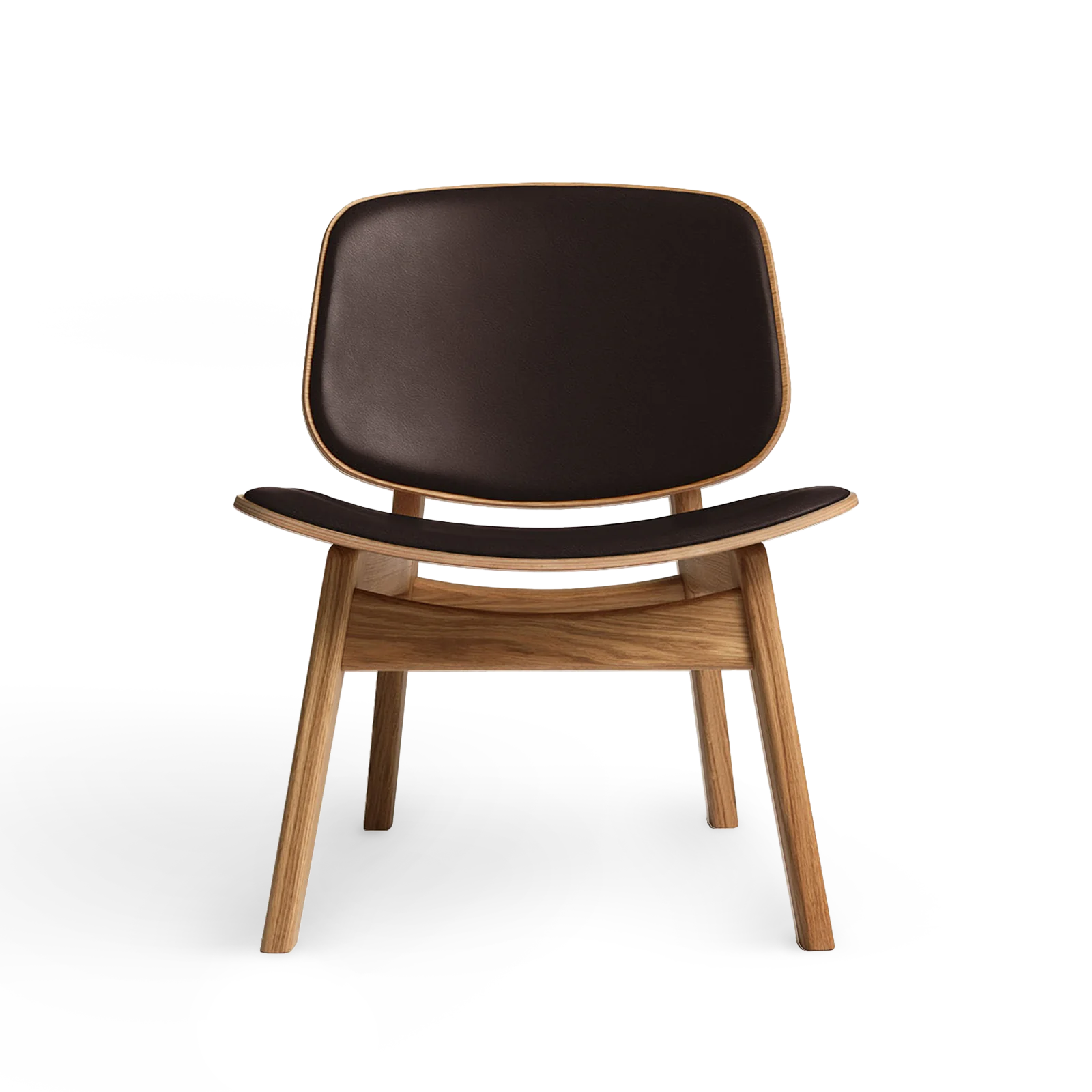 RO COLLECTION - Pandora Loungestol, Oak/Exclusive Leather Choco