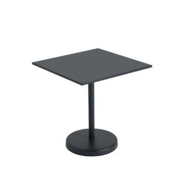 MUUTO - Linear Steel Udendørs Cafébord, Anthracite Black