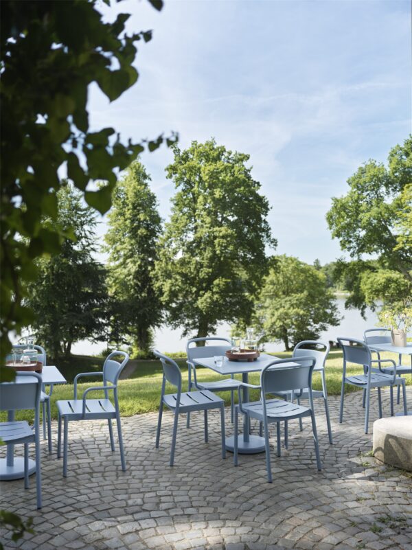 MUUTO - Linear Steel Udendørs Cafébord, Pale Blue - Billede 4