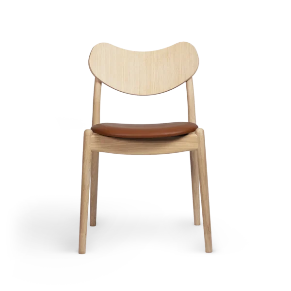 RO COLLECTION - Hybrid Spisebordsstol, Soaped Oak/Exclusive Leather Cognac