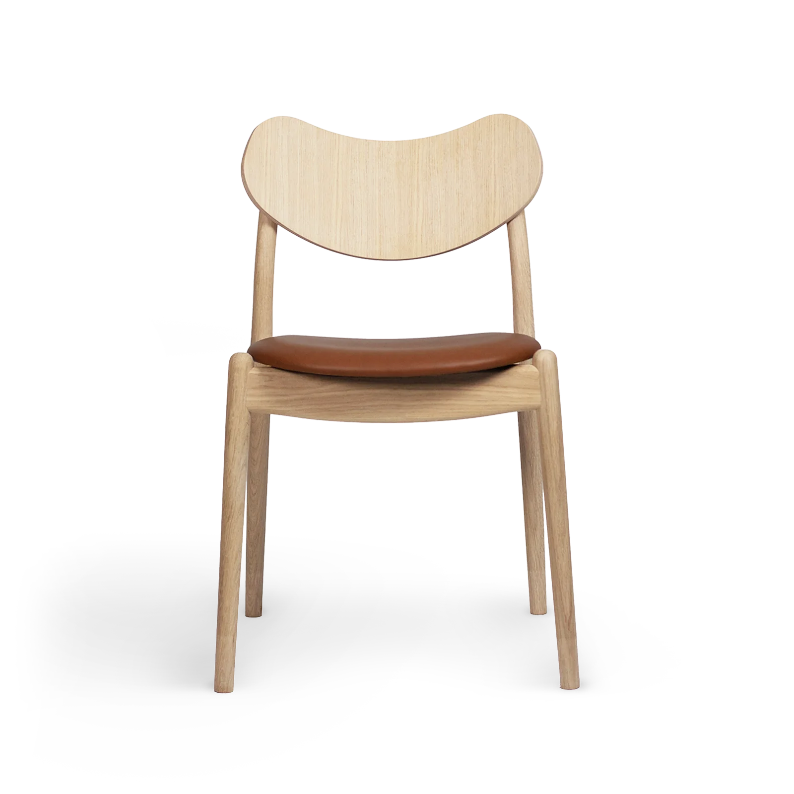RO COLLECTION - Hybrid Spisebordsstol, Soaped Oak/Exclusive Leather Cognac