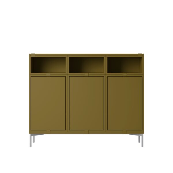 MUUTO - Stacked Opbevaringssystem Sideboard 3, Brown Green