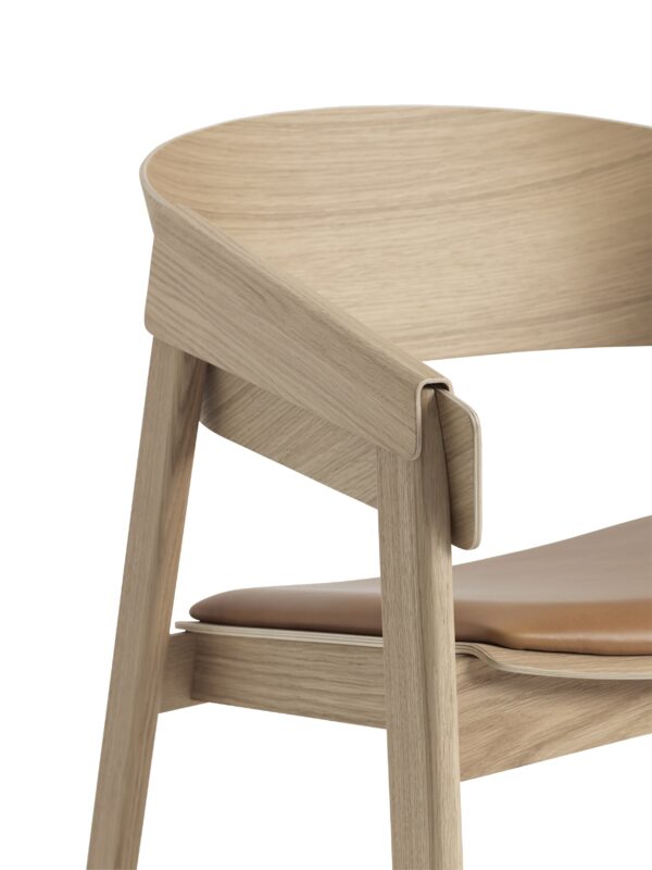 MUUTO - Cover Loungestol, Refine Leather Cognac/Oak - Billede 3