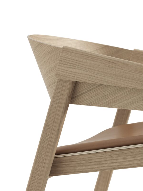 MUUTO - Cover Loungestol, Refine Leather Cognac/Oak - Billede 4