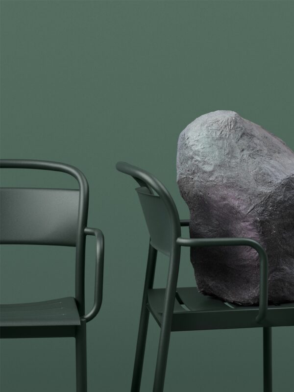 MUUTO - Linear Havestol m. Armlæn, Dark Green - Billede 2