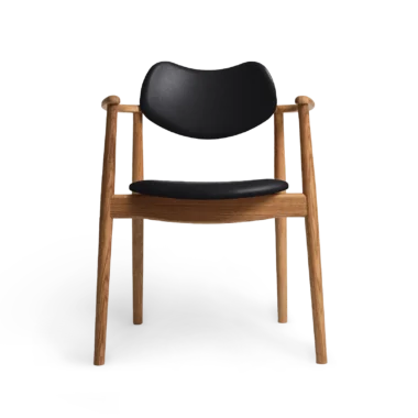 RO COLLECTION - Regatta Spisebordsstol, Oak/Standard Leather Black