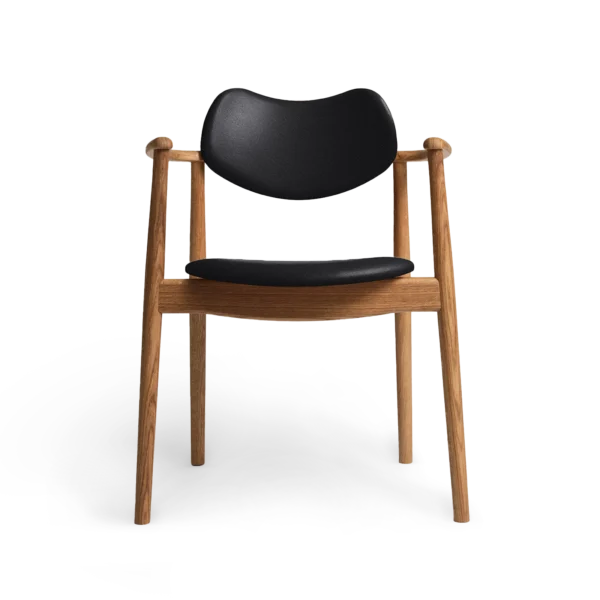 RO COLLECTION - Regatta Spisebordsstol, Oak/Standard Leather Black