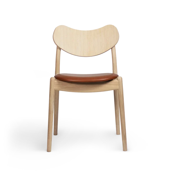 RO COLLECTION - Hybrid Spisebordsstol, Soaped Oak/Supreme Leather Cognac