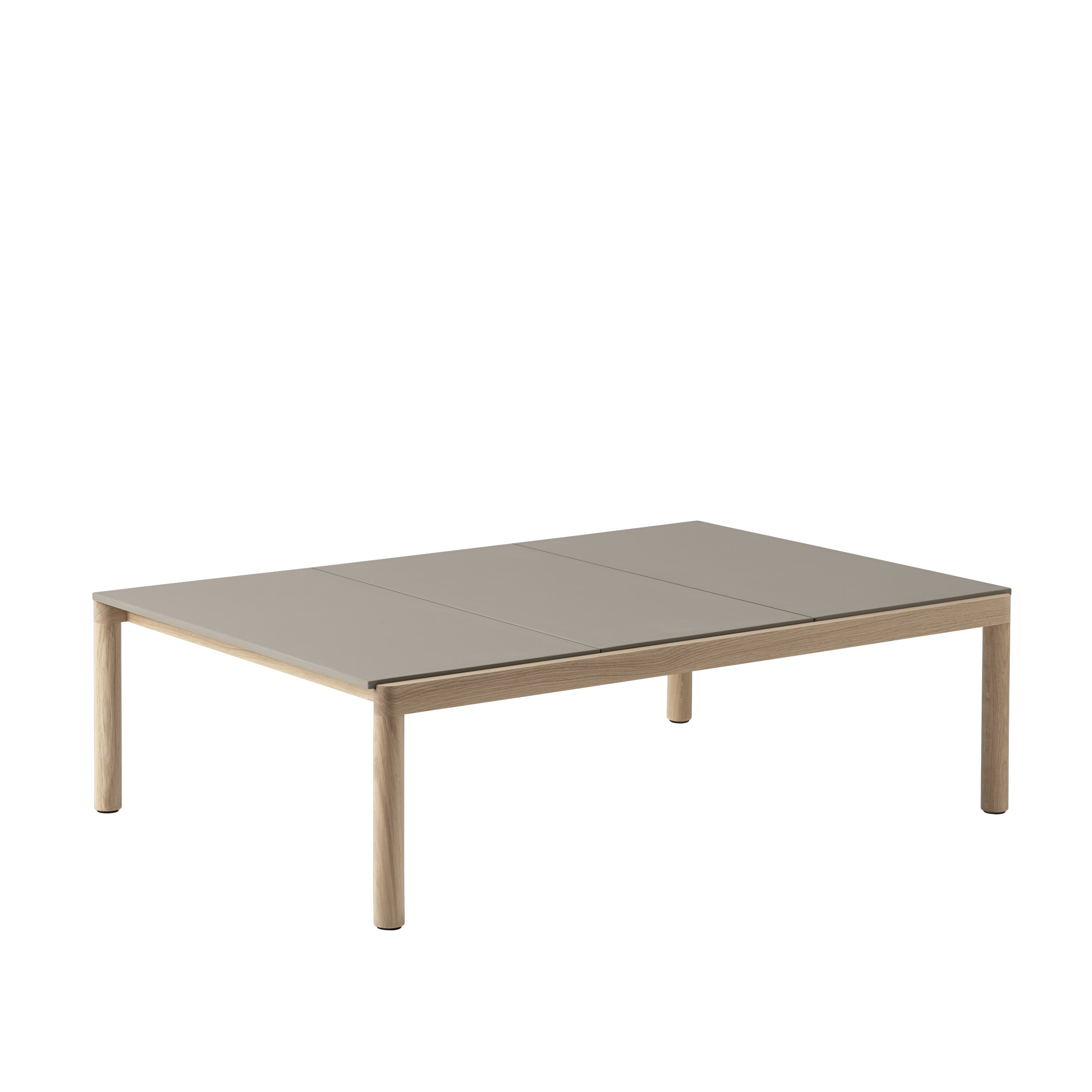 MUUTO - Couple Sofabord 120x84 - 3 Plain, Taupe/Oak