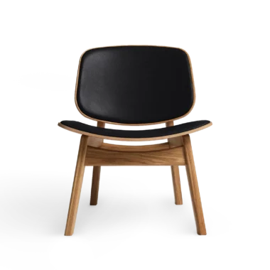 RO COLLECTION - Pandora Loungestol, Oak/Standard Leather Black
