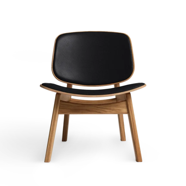 RO COLLECTION - Pandora Loungestol, Oak/Standard Leather Black
