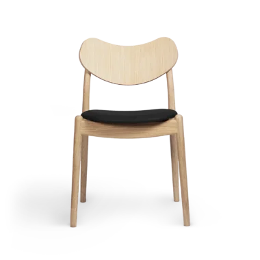 RO COLLECTION - Hybrid Spisebordsstol, Soaped Oak/Standard Leather Black