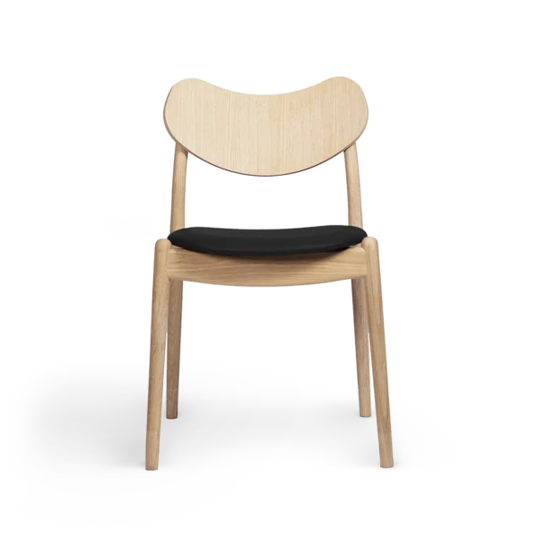 RO COLLECTION - Hybrid Spisebordsstol, Soaped Oak/Standard Leather Black