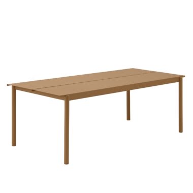 MUUTO - Linear Steel Havebord 220x90, Burnt Orange