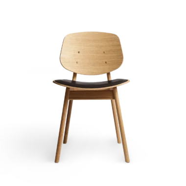 RO COLLECTION - Pandora Spisebordsstol, Oak/Standard Leather Dark Brown