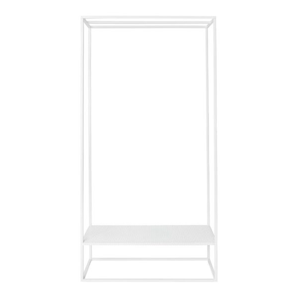 En simpel stregtegning af en rektangulær ramme eller gyngestativ med en vandret base, vist forfra på en almindelig hvid baggrund, der viser minimalistisk design.
