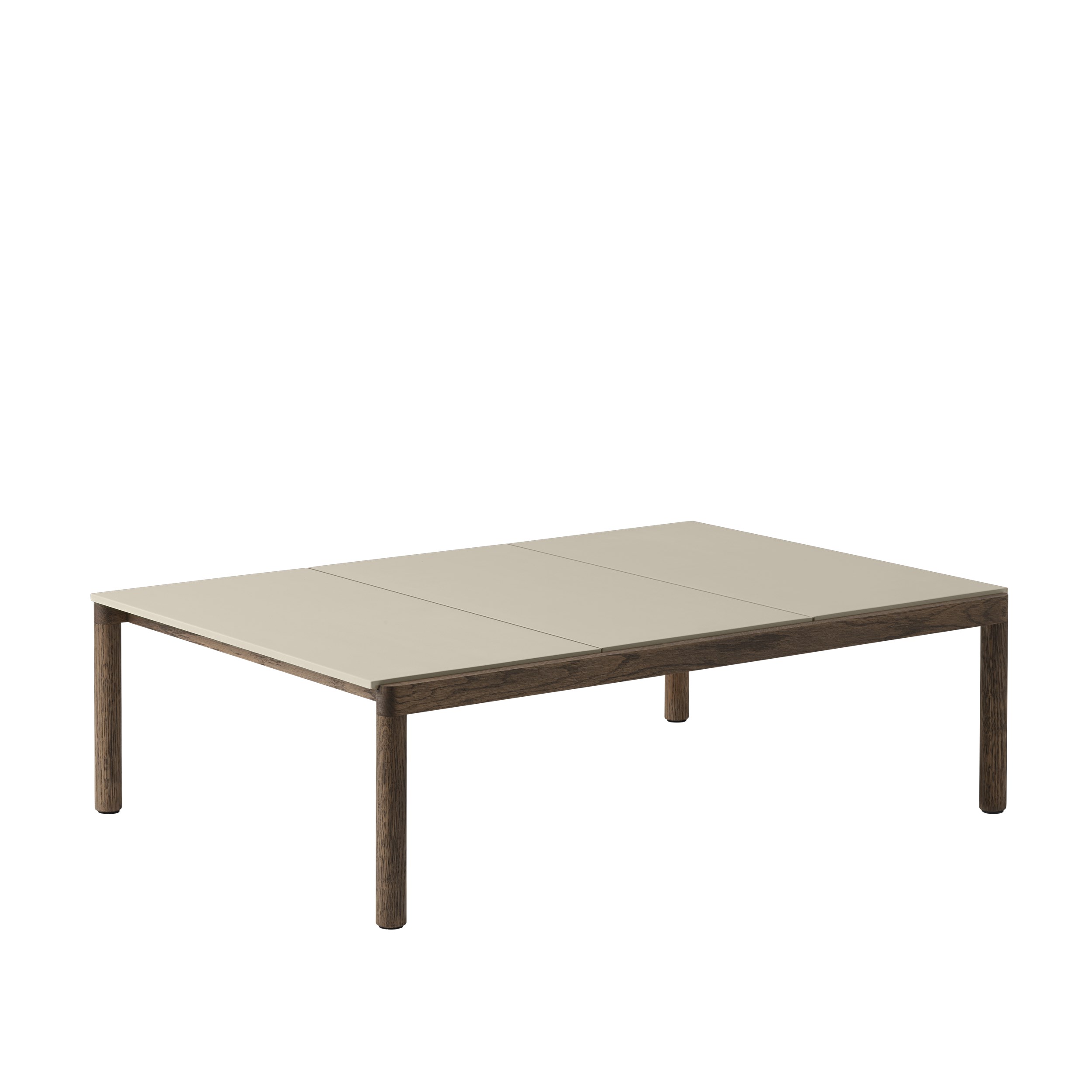 MUUTO - Couple Sofabord 120x84 - 3 Plain, Sand/Dark Oak