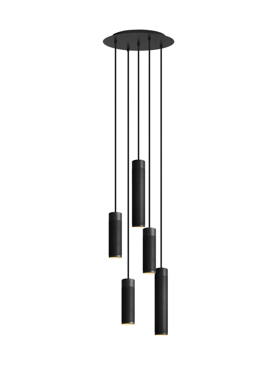 THORUP - Patrone Cluster Pendel Large, Black-browned Brass/Brass