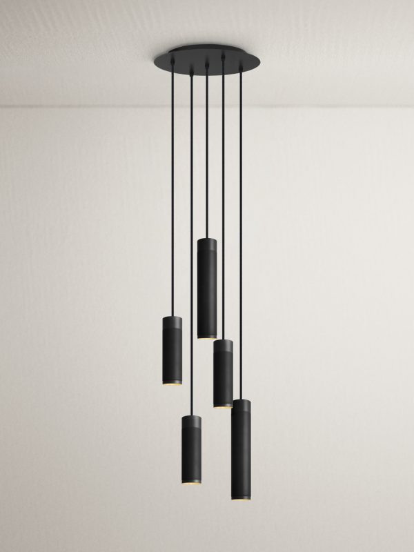 THORUP - Patrone Cluster Pendel Large, Black-browned Brass/Brass - Billede 4