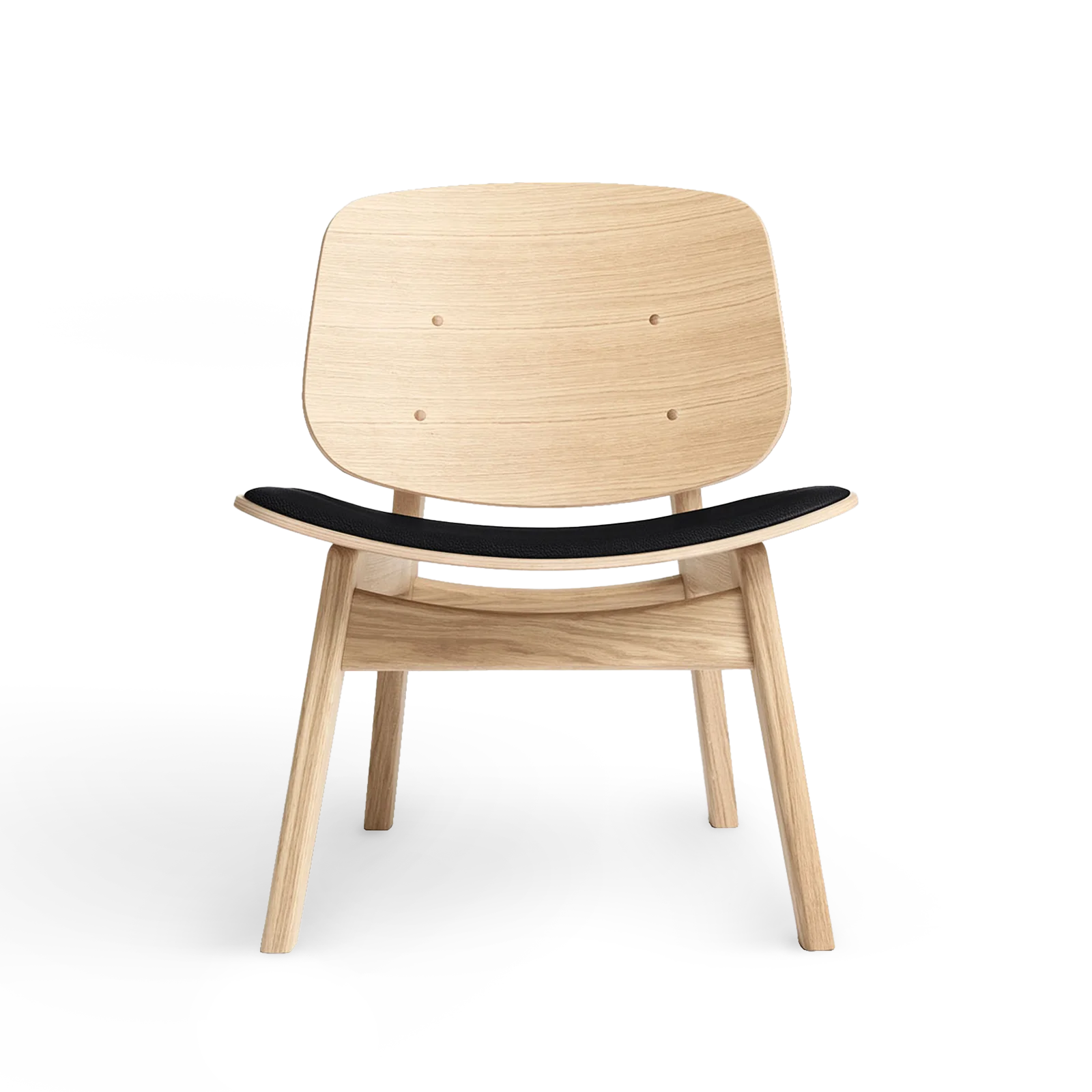 RO COLLECTION - Pandora Loungestol, Soaped Oak/Exclusive Leather Black