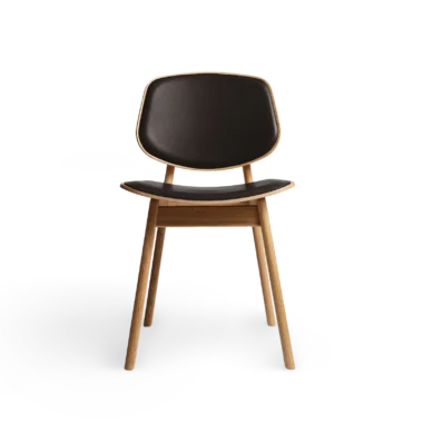 RO COLLECTION - Pandora Spisebordsstol, Oak/Standard Leather Dark Brown
