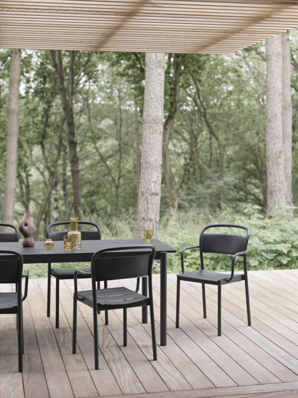 MUUTO - Linear Havestol m. Armlæn, Anthracite Black - Billede 2