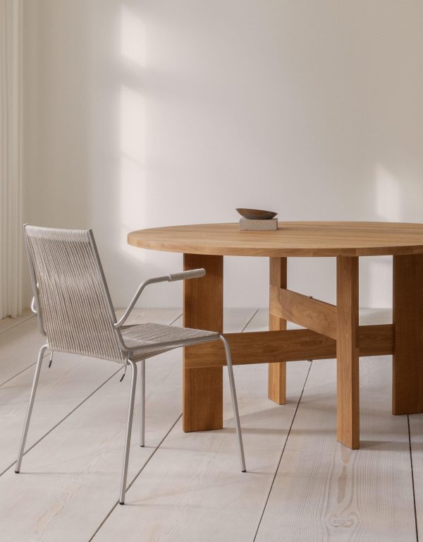 THORUP - Noel Spisebordsstol, Stål/Natural Linned - Billede 5