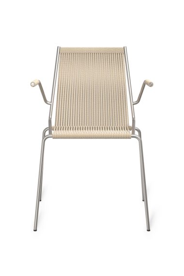 THORUP - Noel Spisebordsstol, Stål/Natural Linned