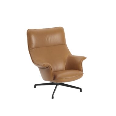 MUUTO - Doze Lænestol High, Cognac/Anthracite Black
