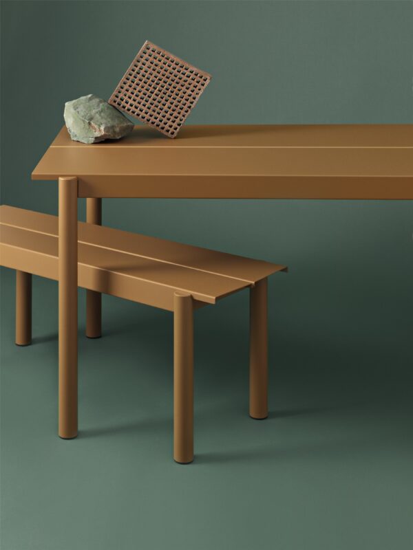 MUUTO - Linear Steel Bænk 170x34, Burnt Orange - Billede 2