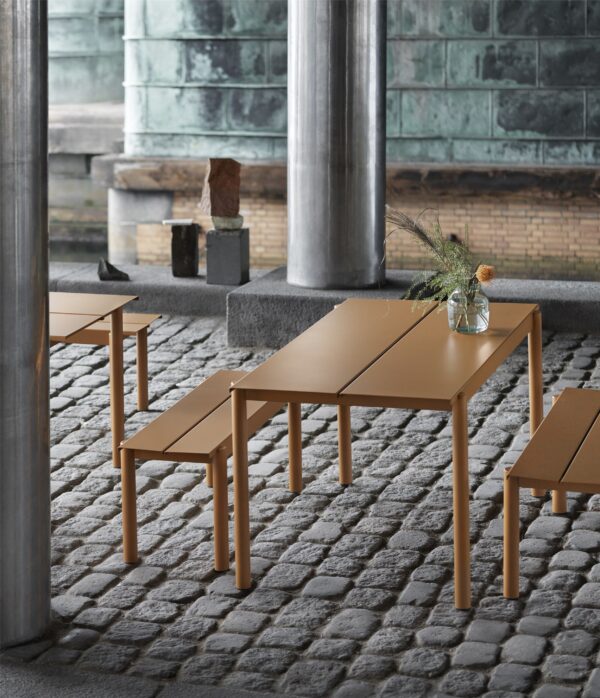MUUTO - Linear Steel Bænk 170x34, Burnt Orange - Billede 3