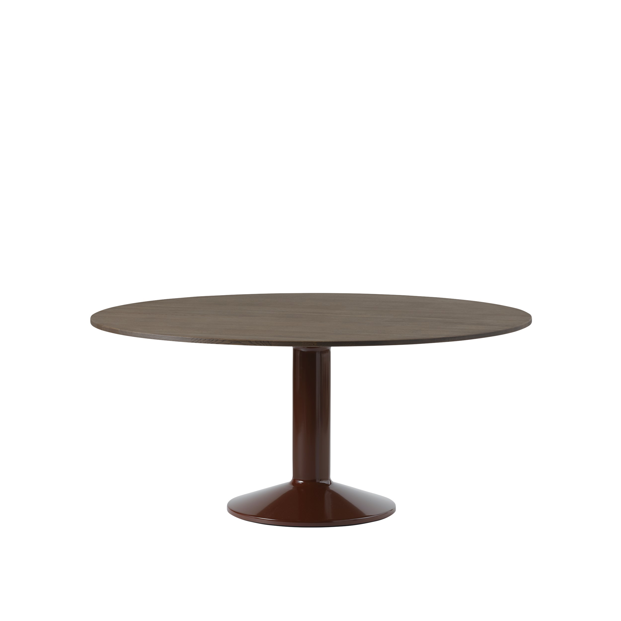 MUUTO - Midst Spisebord Ø160, Dark Oiled Oak/Dark Red