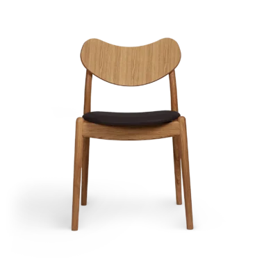 RO COLLECTION - Hybrid Spisebordsstol, Oak/Standard Leather Dark Brown