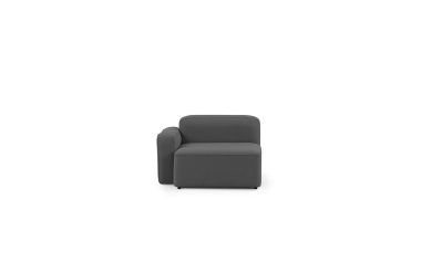 En moderne NORMANN COPENHAGEN - Rope Modulsofa 100 Narrow Venstre med et minimalistisk design, placeret centralt på en almindelig hvid baggrund.