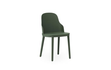 En enkel NORMANN COPENHAGEN - Allez Stol stol med buet ryglæn og fire ben, afbildet på en almindelig hvid baggrund.