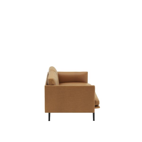 MUUTO - Outline Sofa 2-seater, Refine Leather Cognac/Black - Billede 4