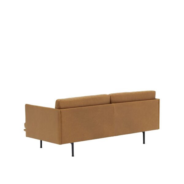 MUUTO - Outline Sofa 2-seater, Refine Leather Cognac/Black - Billede 3