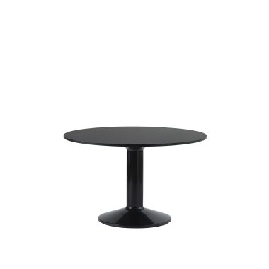 MUUTO - Midst Spisebord Ø120, Black Linoleum/Black