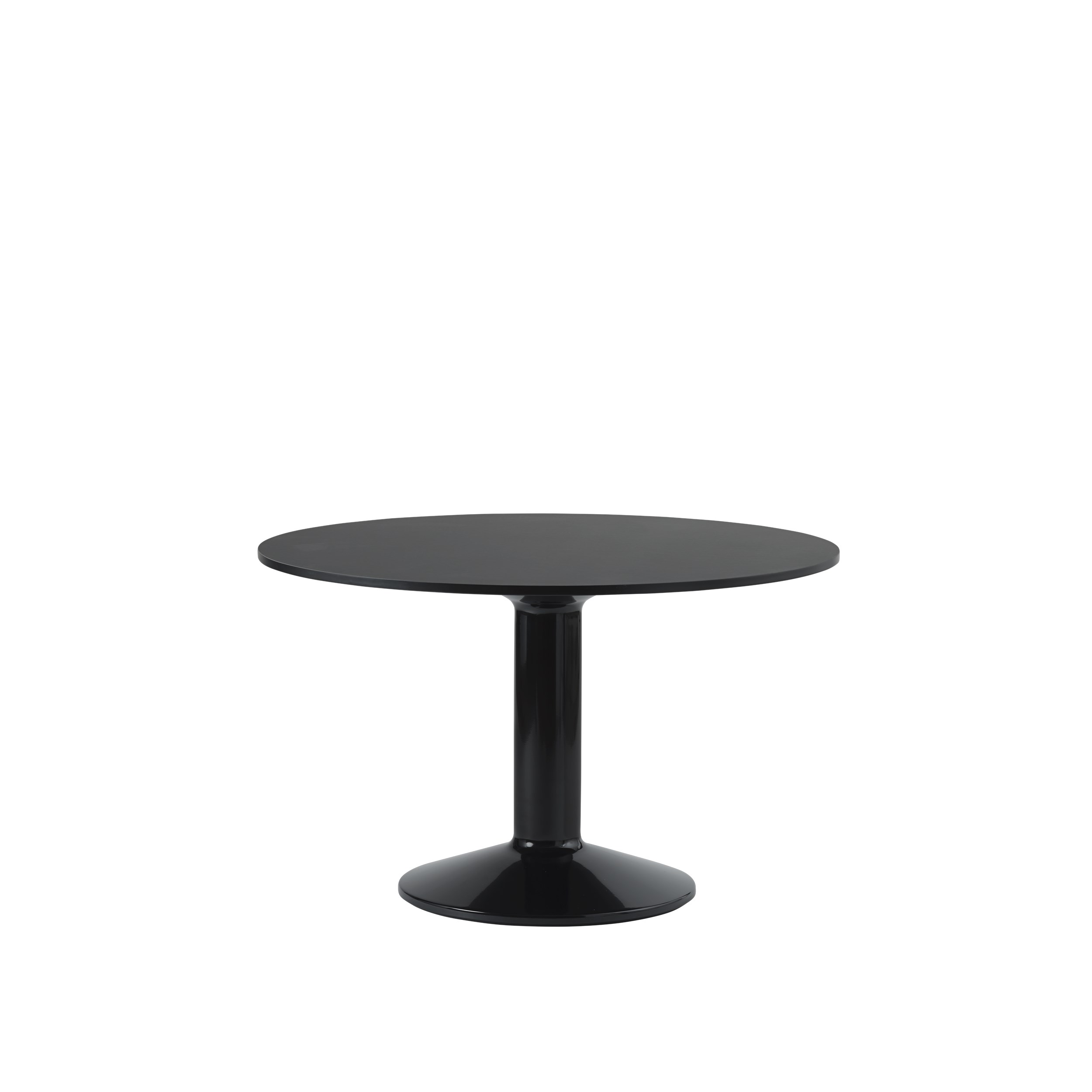 MUUTO - Midst Spisebord Ø120, Black Linoleum/Black