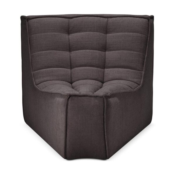 ETHNICRAFT - N701 Sofamodul 45° Hjørne, Dark Grey