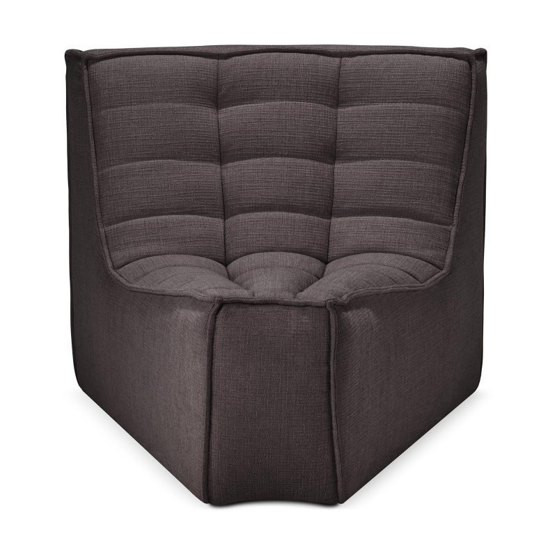 ETHNICRAFT - N701 Sofamodul 45° Hjørne, Dark Grey