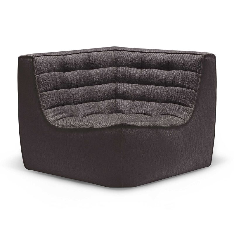 ETHNICRAFT - N701 Sofamodul Hjørne, Dark Grey