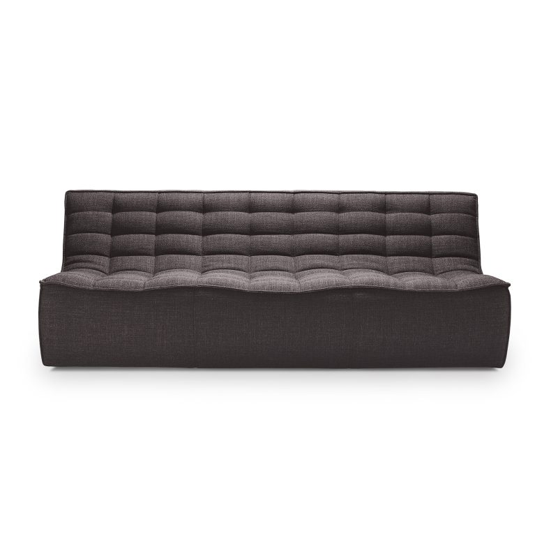 ETHNICRAFT - N701 Sofamodul 3 Seater, Dark Grey