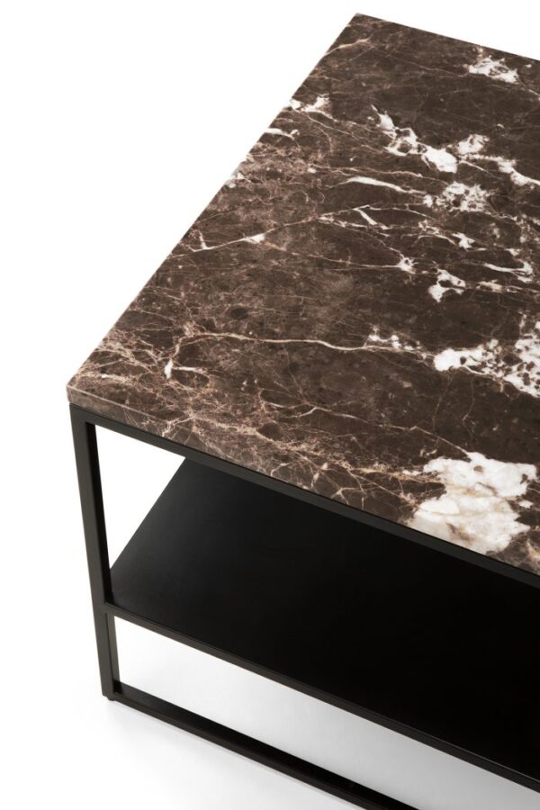 ETHNICRAFT - Stone Sidebord 60x53, Dark Emperador - Billede 2