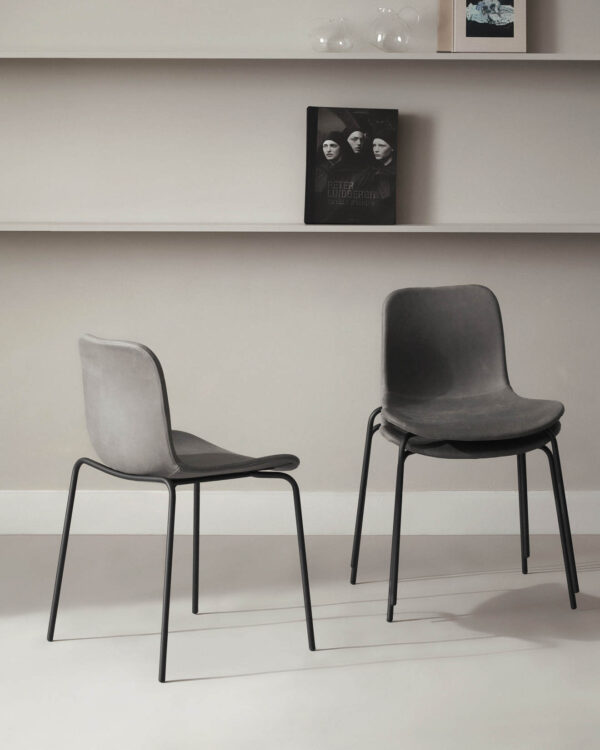 NORR11 - Langue Spisebordsstol, Sort/Dunes Anthracite - Billede 4