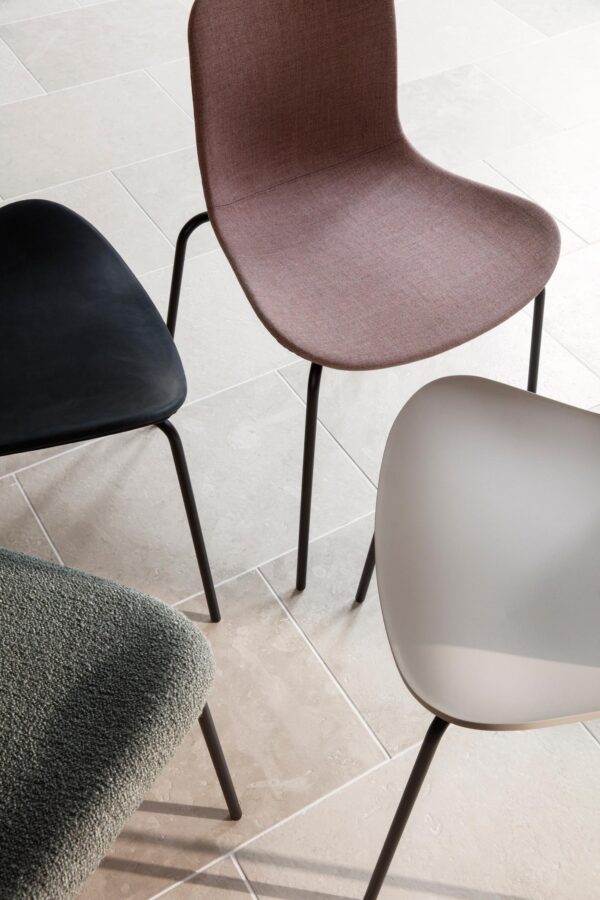 NORR11 - Langue Spisebordsstol, Sort/Flint Grey - Billede 3